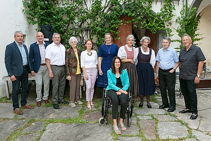 Ausstellungseröffnung „Pfarrsdorf. Zarte Pflanzen und grobes Leinen“, 2021. Foto Schleich, Bad Radkersburg